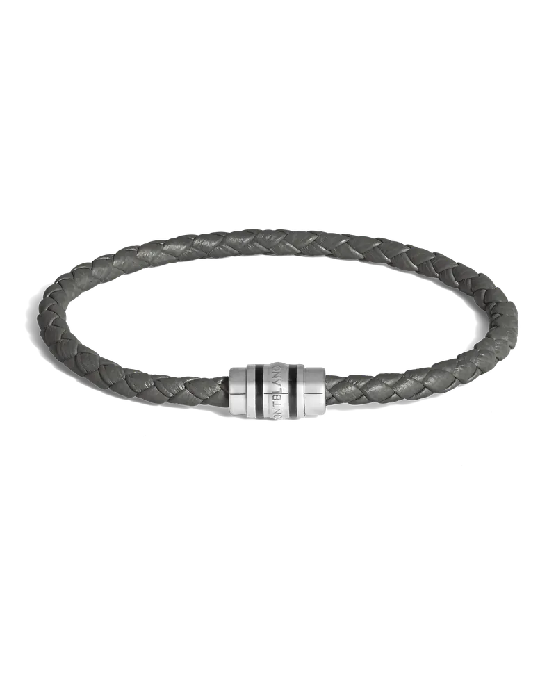 Montblanc Armband mit 3 Ringen aus Grain Leder Forged Iron - Stahl - MB223953 - Armbänder Forged
