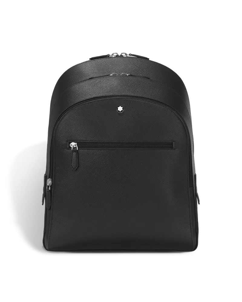 Montblanc Mittelgroßer Rucksack mit 3 Fächern aus Sartorial Leder - Schwarz - Leder - MB130275 - Rucksäcke Schwarz