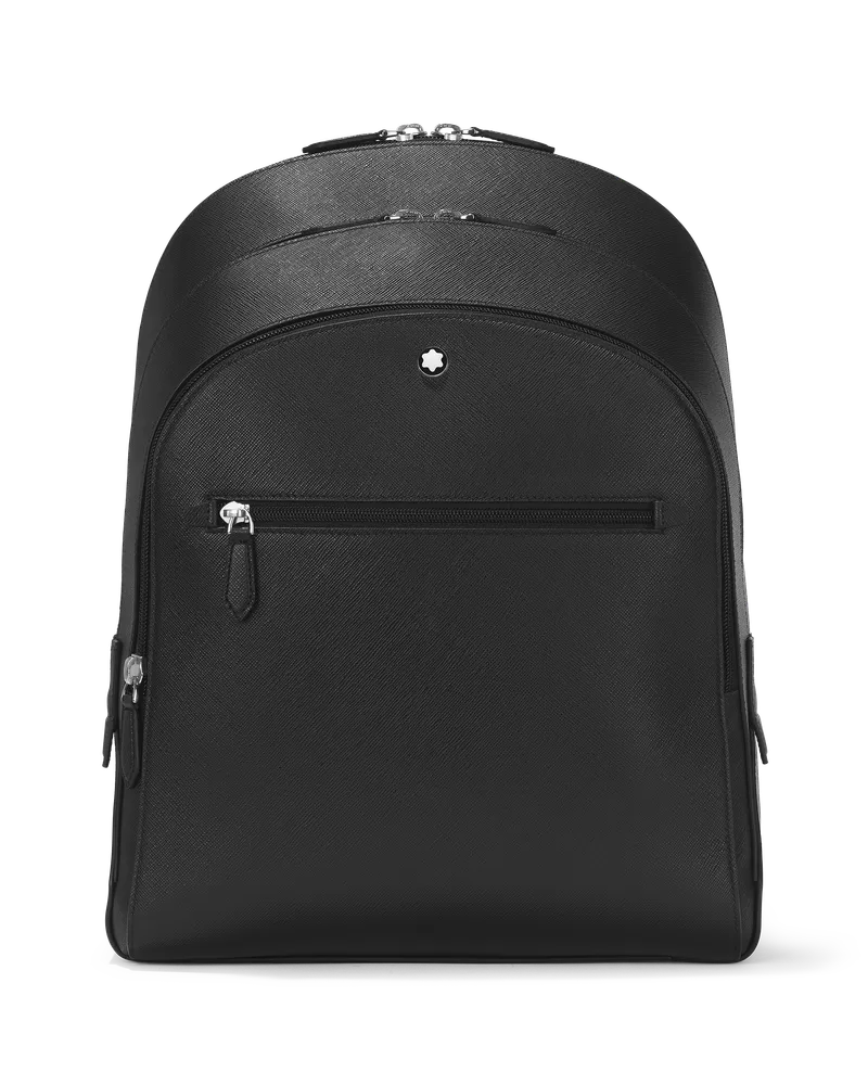 Montblanc Mittelgroßer Rucksack mit 3 Fächern aus Sartorial Leder - Schwarz - Leder - MB130275 - Rucksäcke Schwarz