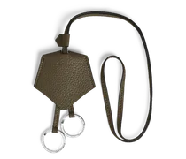 Schlüsselanhänger aus Grain Leder - Khaki - Leder - MB221831 - Schlüsselringe & Schlüsseletuis