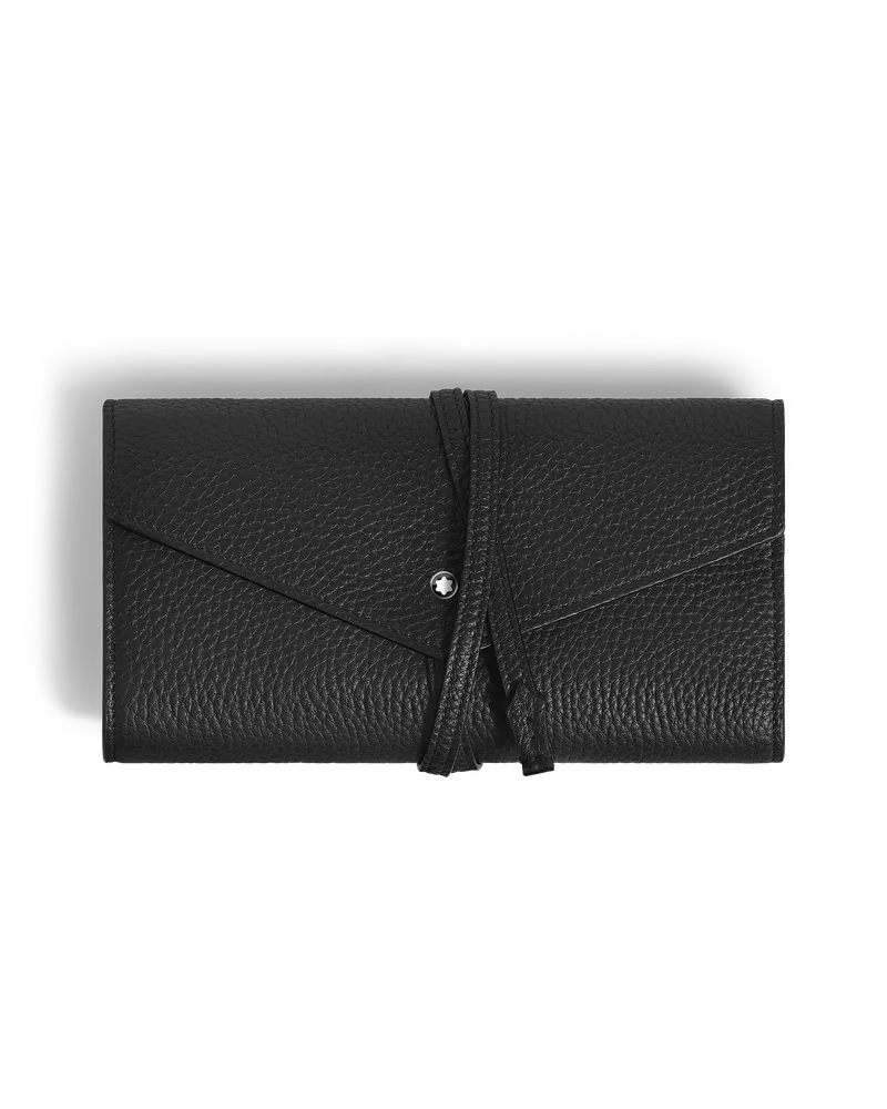 Montblanc Wickel-Etui für 6 Schreibgeräte aus genarbtem Leder - Schwarz - Leder - MB223855 - Schreibgeräteetuis Schwarz