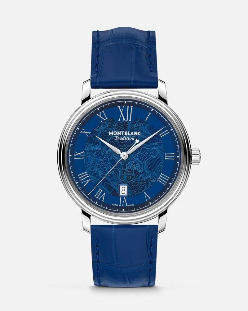 Montblanc Montblanc Tradition Automatic Date 40 Mm - Armbanduhren - Blau Blau