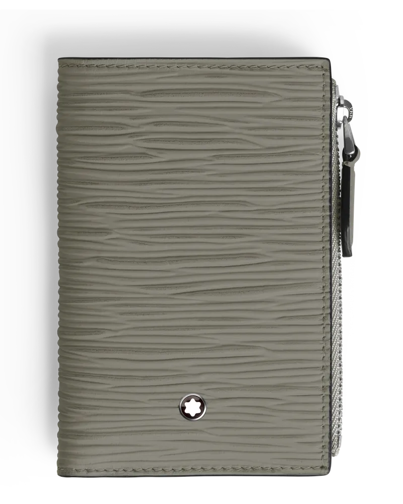 Montblanc 4810 Mini-Brieftasche 6cc im Hochformat - Mittelgrau - Leder - MB199346 - Brieftaschen Mittelgrau