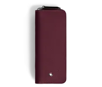 Etui für 2 Schreibgerät mit Reißverschluss aus Sartorial Leder - Cassis - Leder - MB199383 - Schreibgeräteetuis