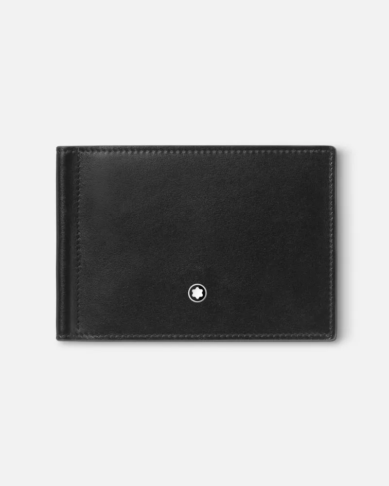 Montblanc Meisterstück Brieftasche 6 Cc Mit Geldclip - Kreditkartenetuis - Schwarz Schwarz