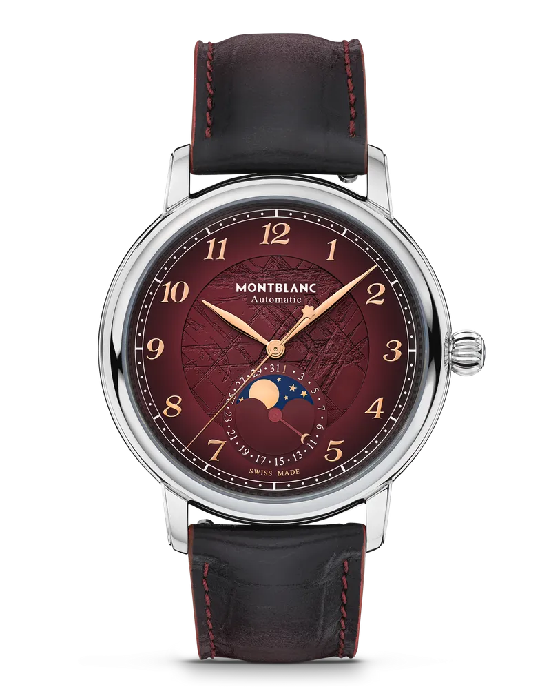 Montblanc Montblanc Star Legacy Moonphase 1786 Exemplare - Burgunderrot - Stahl - MB133244 - Uhr Burgunderrot