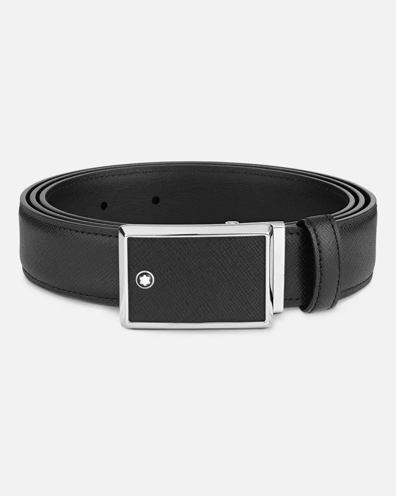Montblanc Gürtel Aus Leder In Schwarz, 30 Mm - Gürtel - Schwarz Schwarz