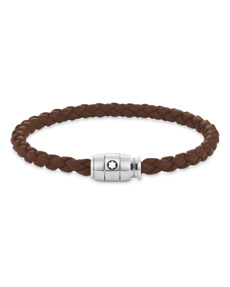 Montblanc Armband mit 3 Ringen aus Soft Leder - Braun - Edelstahl - MB136000 - Armbänder Braun