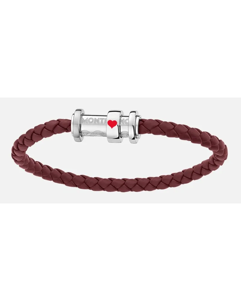 Montblanc Meisterstück Armband Mit Herzass-symbol Als Hommage An Das Buch „in 80 Tagen Um Die Welt Rot