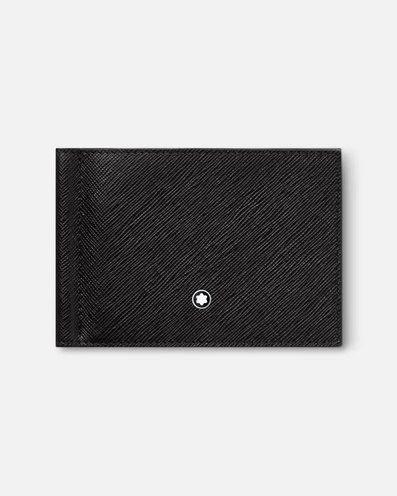 Montblanc Sartorial Brieftasche 6 Cc Mit Geldclip - Kreditkartenetuis - Schwarz Schwarz