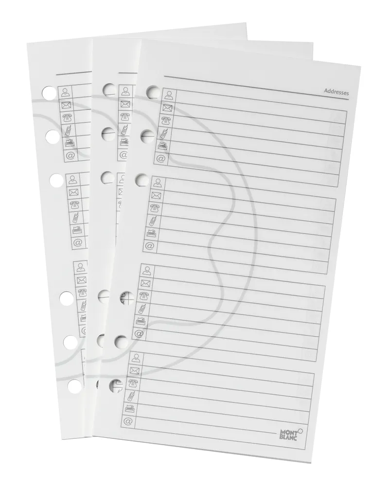 Montblanc Telefon- und Adressbuchseiten, medium - MB3027 - Papier Refills 