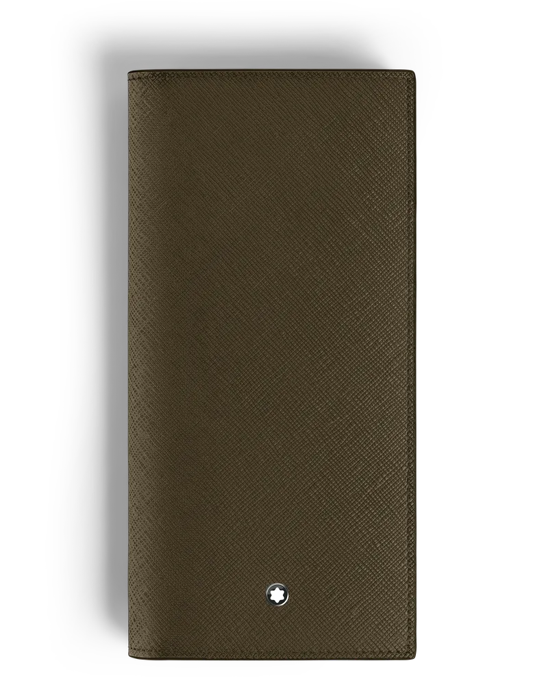 Montblanc Längliche Brieftasche 14 cc mit Reißverschluss aus hochwertigem Leder - Khaki - Leder - MB221364 - Brieftaschen Khaki