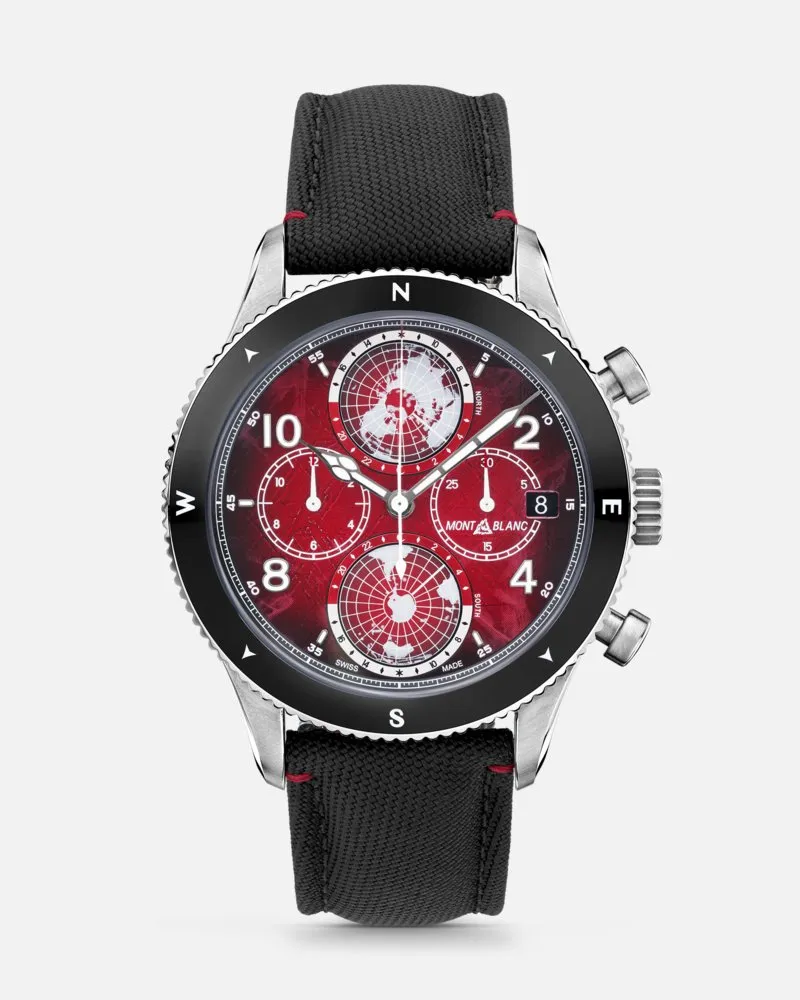 Montblanc Montblanc 1858 Geosphere Chronograph 0 Oxygen Limited Edition - 290 Exemplare - Armbanduhren - Rot Rot