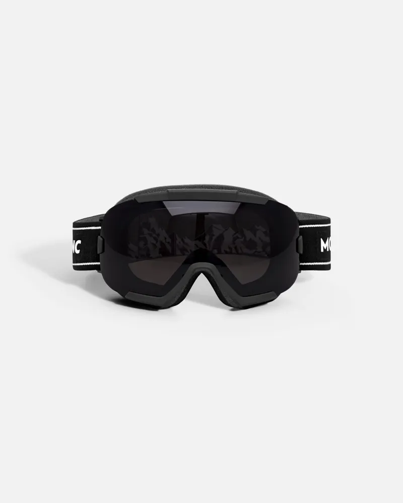 Montblanc Rechteckige Skibrille Mit Schwarzer Eingespritzter Fassung - Sonnenbrillen - Schwarz Schwarz