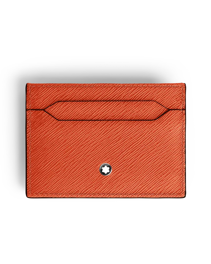 Montblanc Kartenetui 5 cc aus hochwertigem Leder - Mandarine - Leder - MB221352 - Kartenetuis Mandarine