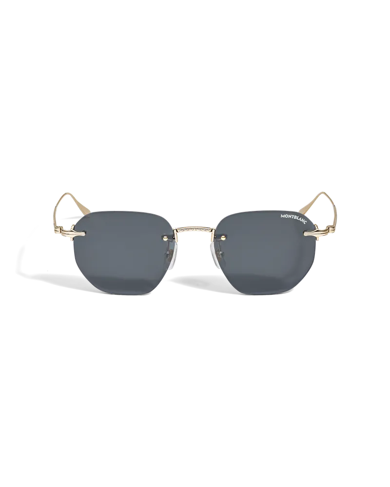 Montblanc Runde Sonnenbrille mit goldfarbener Metallfassung - Gold - Metall - MB135572 - Sonnenbrillen Gold