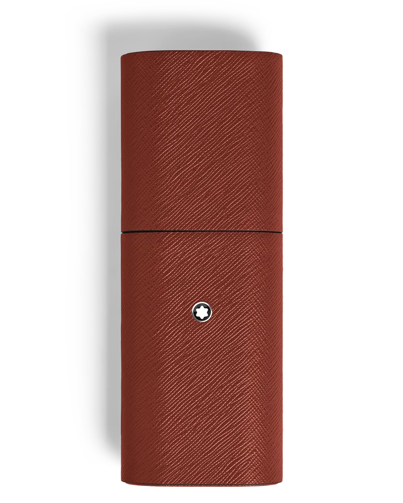 Montblanc Etui für 2 Schreibgerät aus Sartorial Leder - Red Oak - Leder - MB223127 - Schreibgeräteetuis Red