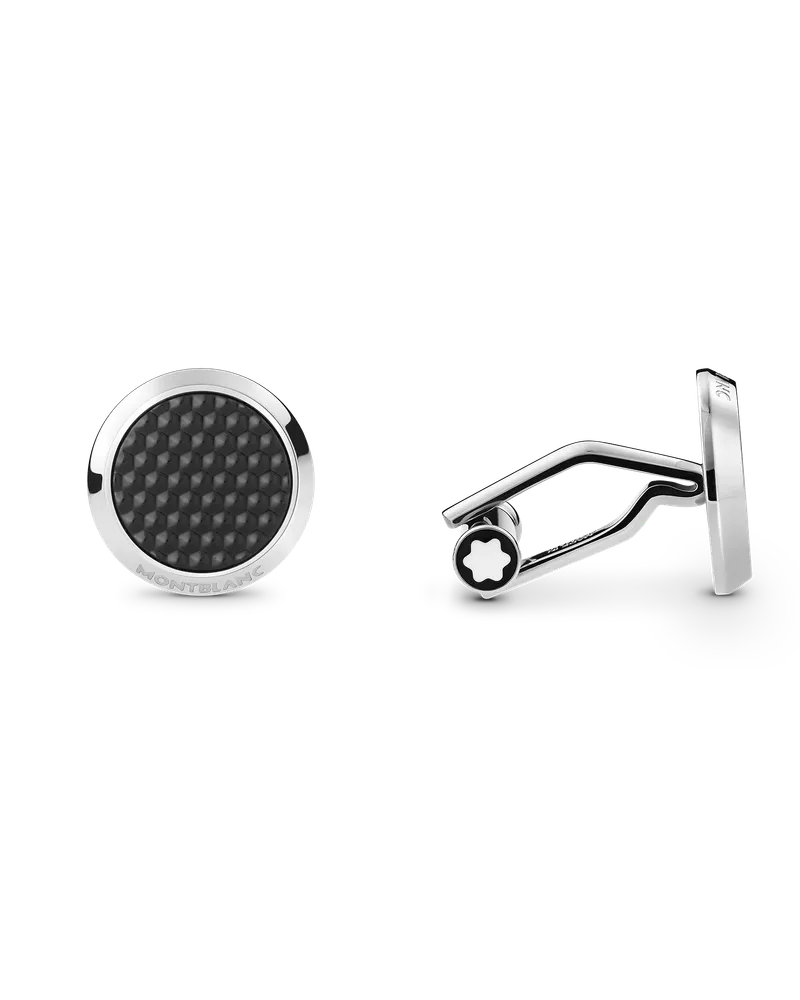 Montblanc Meisterstück Manschettenknöpfe, schwarz - Edelstahl - MB132976 - Cufflinks 