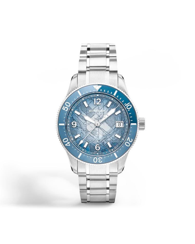 Montblanc Montblanc Iced Sea Automatic Date 0 Oxygen - Hellblau - STAHL, ALUMINIUM - MB134022 - Uhr Hellblau
