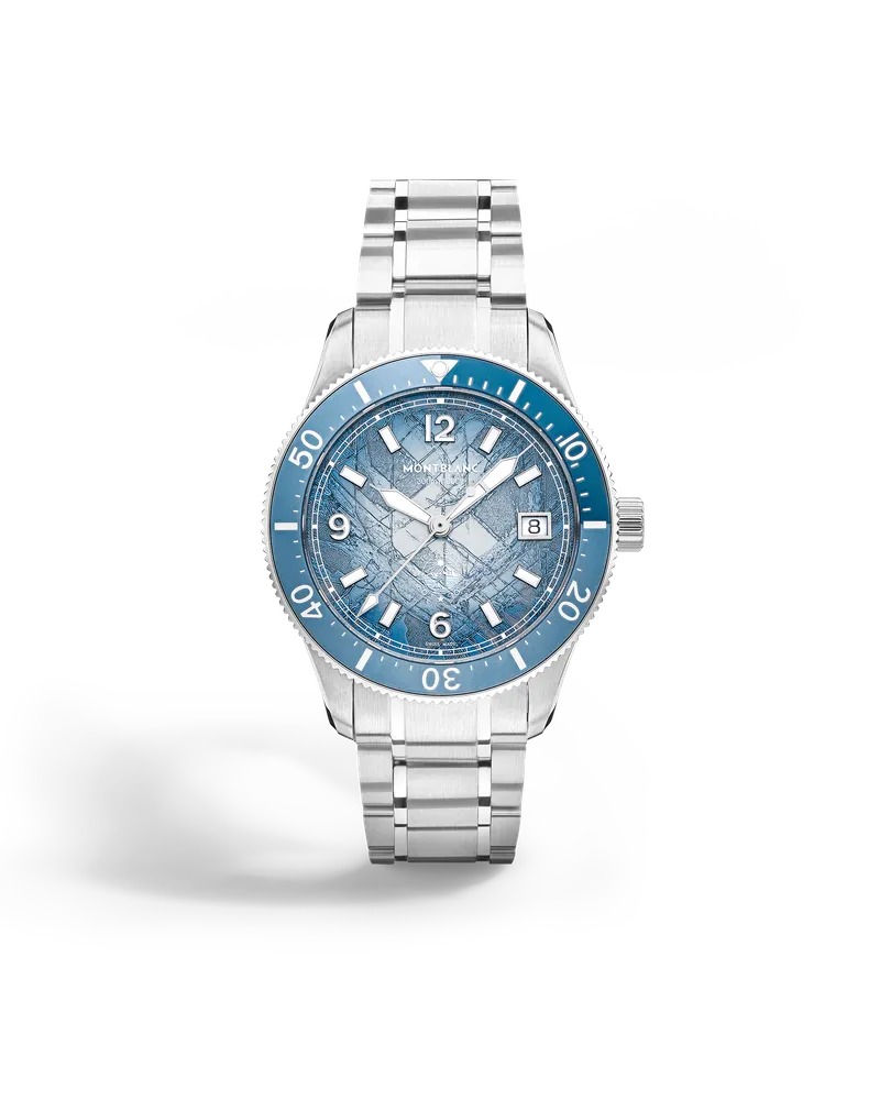 Montblanc Montblanc Iced Sea Automatic Date 0 Oxygen - Hellblau - STAHL, ALUMINIUM - MB134022 - Uhr Hellblau