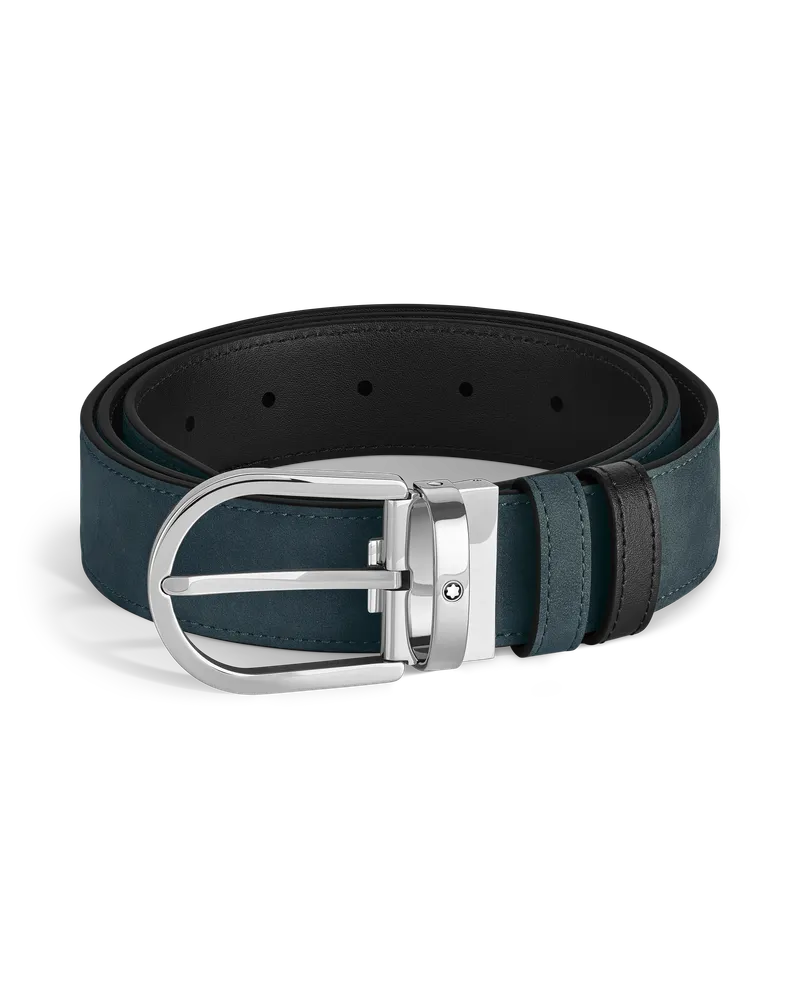 Montblanc Wendbarer Gürtel mit hufeisenförmiger Schließe 35 mm aus Wildleder - MB220978 - Gürtel 