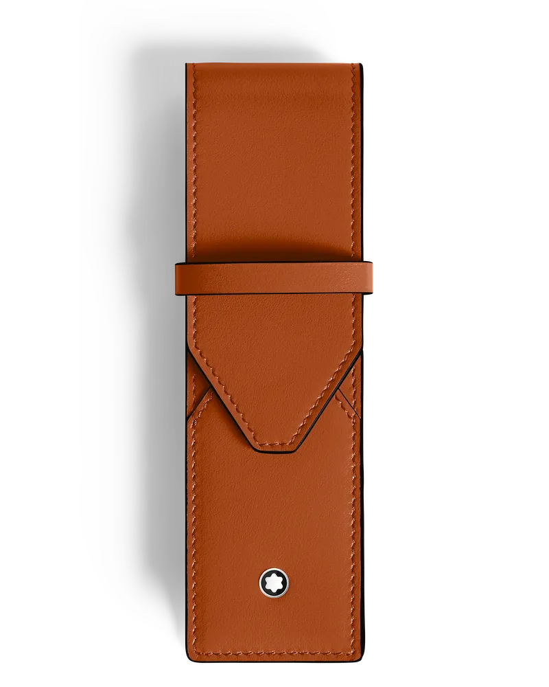 Montblanc Meisterstück Etui für 2 Schreibgerät - Rostfarben - Leder - MB198815 - Schreibgeräteetuis Rostfarben