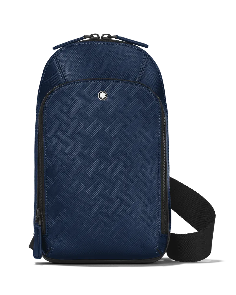Montblanc Mittelgroße Umhängetasche aus Extreme Leder - Tintenblau - Leder - MB198051 - Sling Bags Tintenblau