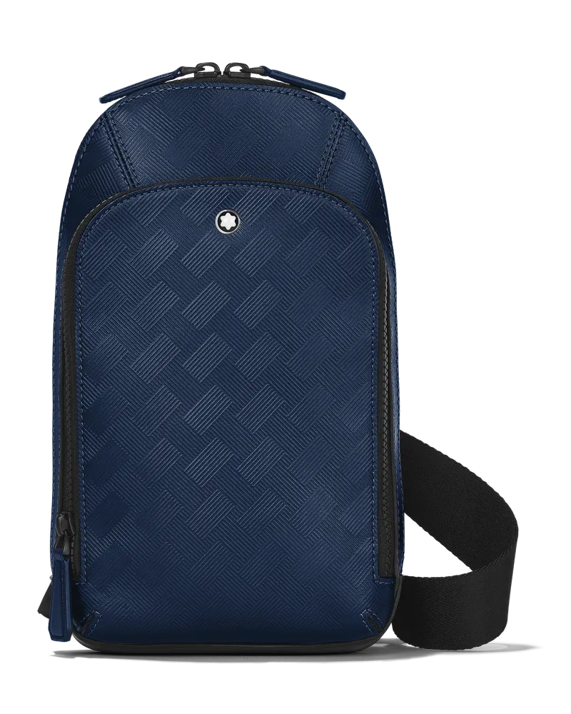 Montblanc Mittelgroße Umhängetasche aus Extreme Leder - Tintenblau - Leder - MB198051 - Sling Bags Tintenblau