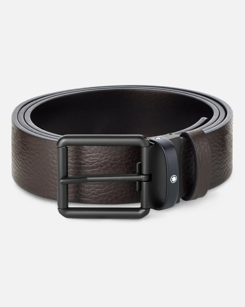 Montblanc Wendegürtel Aus Leder In Schwarz/braun, 35 Mm - Gürtel - Schwarz / Braun Schwarz