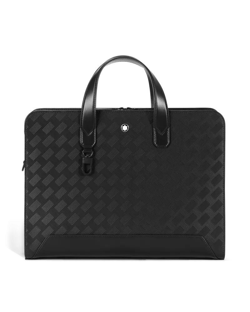 Montblanc Flache Schreibmappe aus Extreme Leder - Schwarz - Leder - MB129962 - Dokumententaschen Schwarz