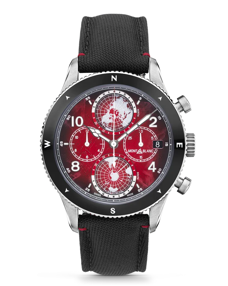 Montblanc Montblanc 1858 Geosphere Chronograph 0 Oxygen Limited Edition - 290 Exemplare - Red - TITAN, KERAMIK - MB132303 - Uhr Red