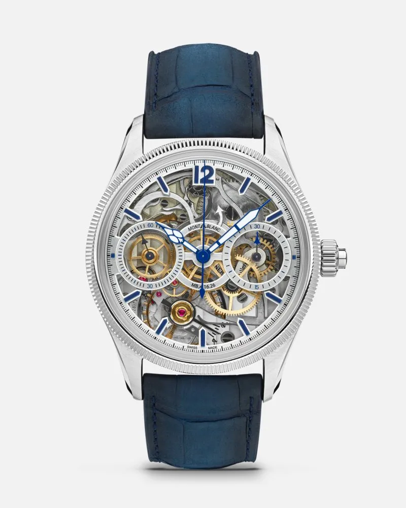 Montblanc Montblanc 1858 The Unveiled Secret Minerva Monopusher Chronograph Limited Edition - 58 Exemplare - Armbanduhren - Silber Silber