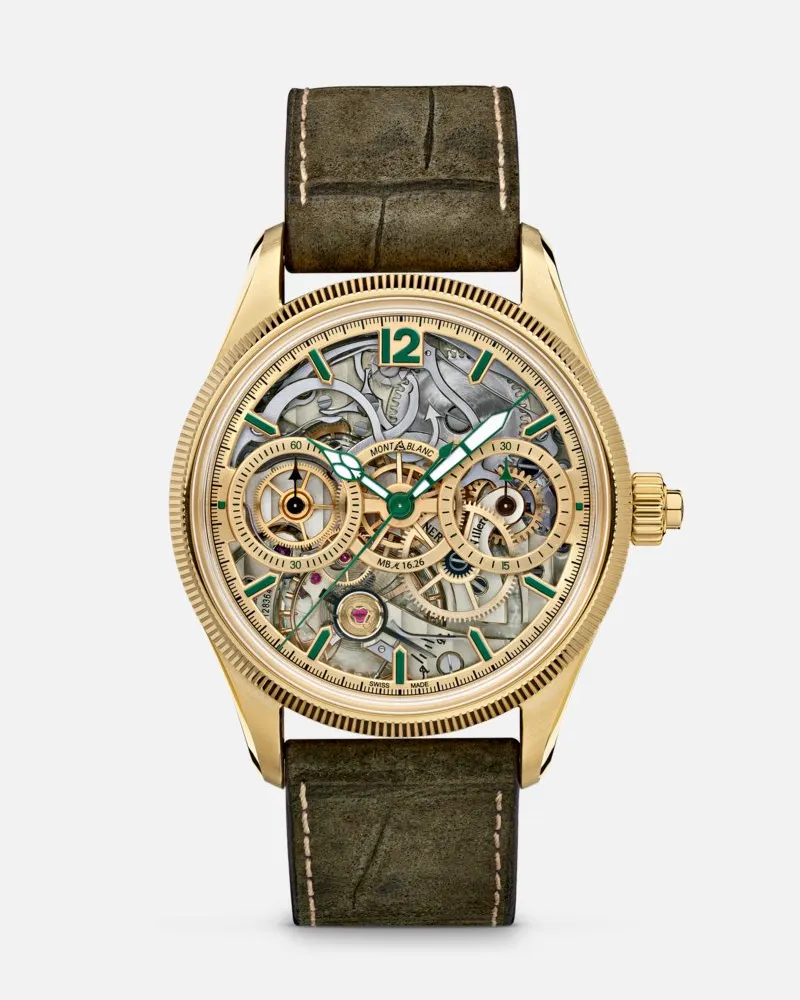 Montblanc Montblanc 1858 The Unveiled Secret Minerva Monopusher Chronograph Limited Edition - 18 Exemplare - Armbanduhren - Gold Gold