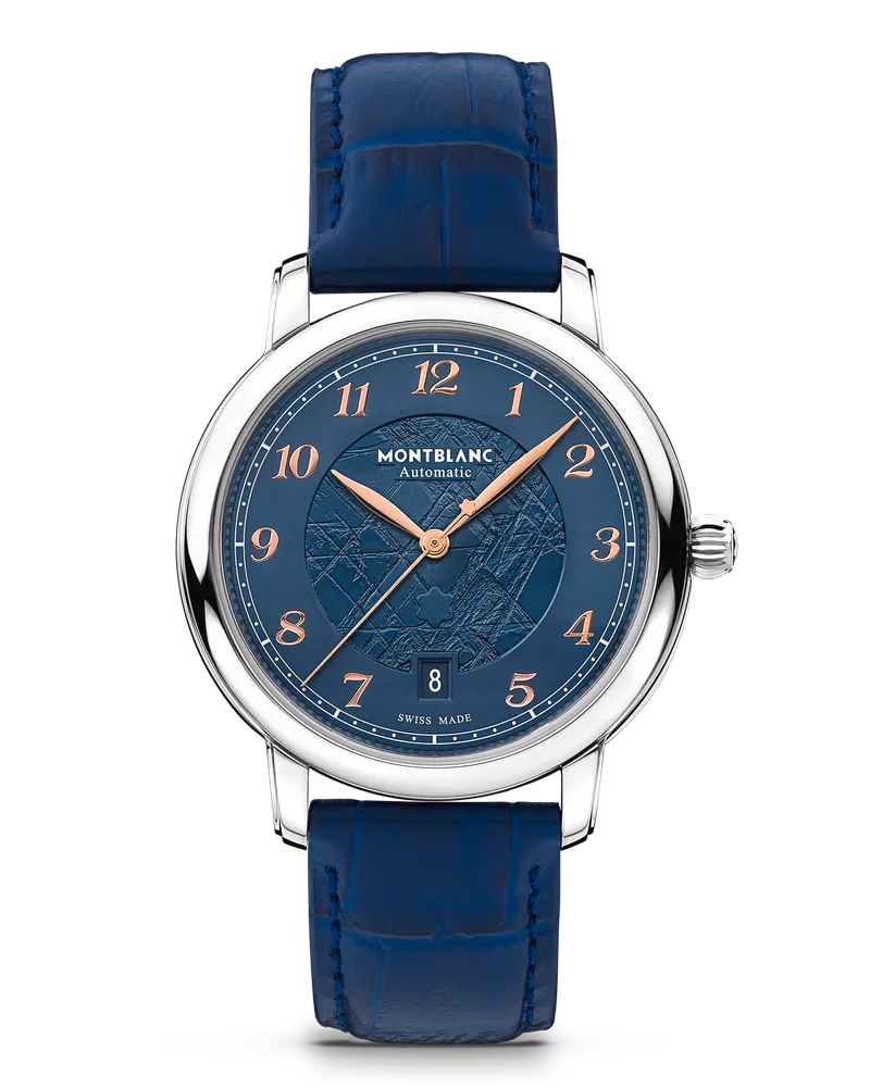 Montblanc Montblanc Star Legacy Automatic Date 39mm Limited Edition - 1786 Exemplare - Blau - Stahl - MB129628 - Uhr Blau