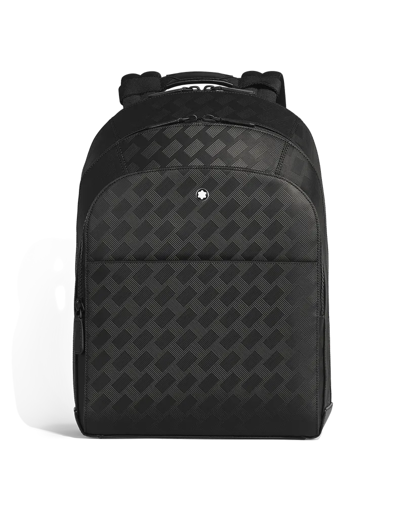 Montblanc Rucksack Groß mit 3 Fächern aus Extreme Leder - Schwarz - Leder - MB221136 - Rucksäcke Schwarz