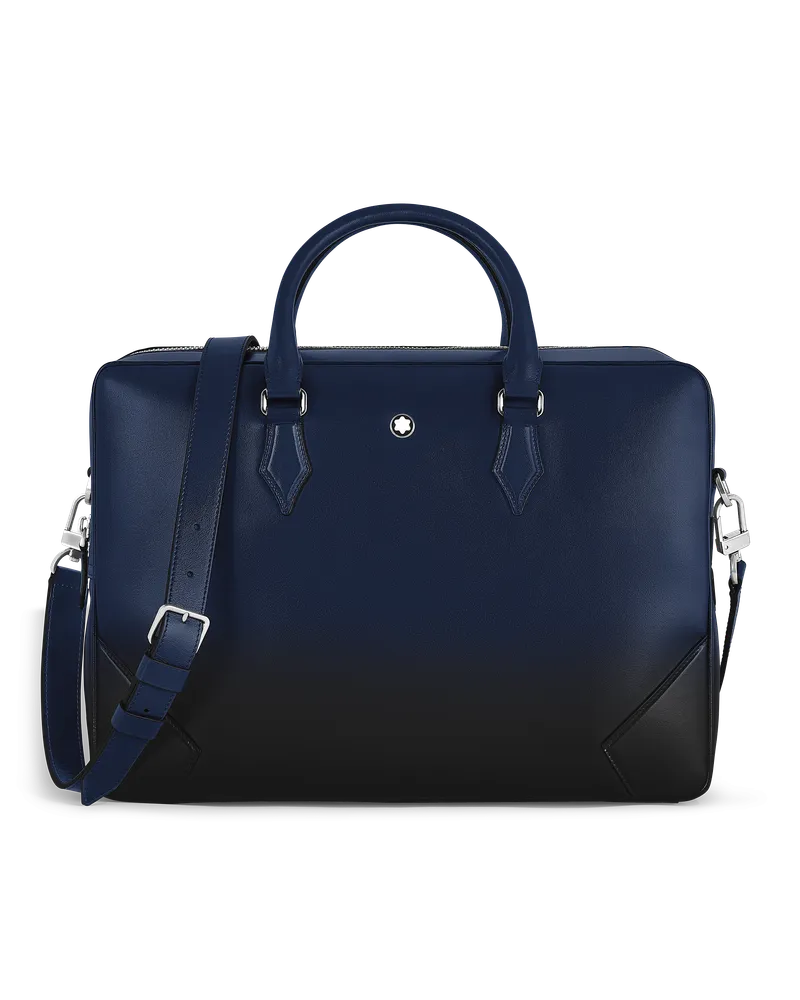 Montblanc Mittelgroße Schreibmappe aus Meisterstück Sfumato-Leder - Sfumato-Tintenblau - Leder - MB222574 - Dokumententaschen Sfumato-tintenblau