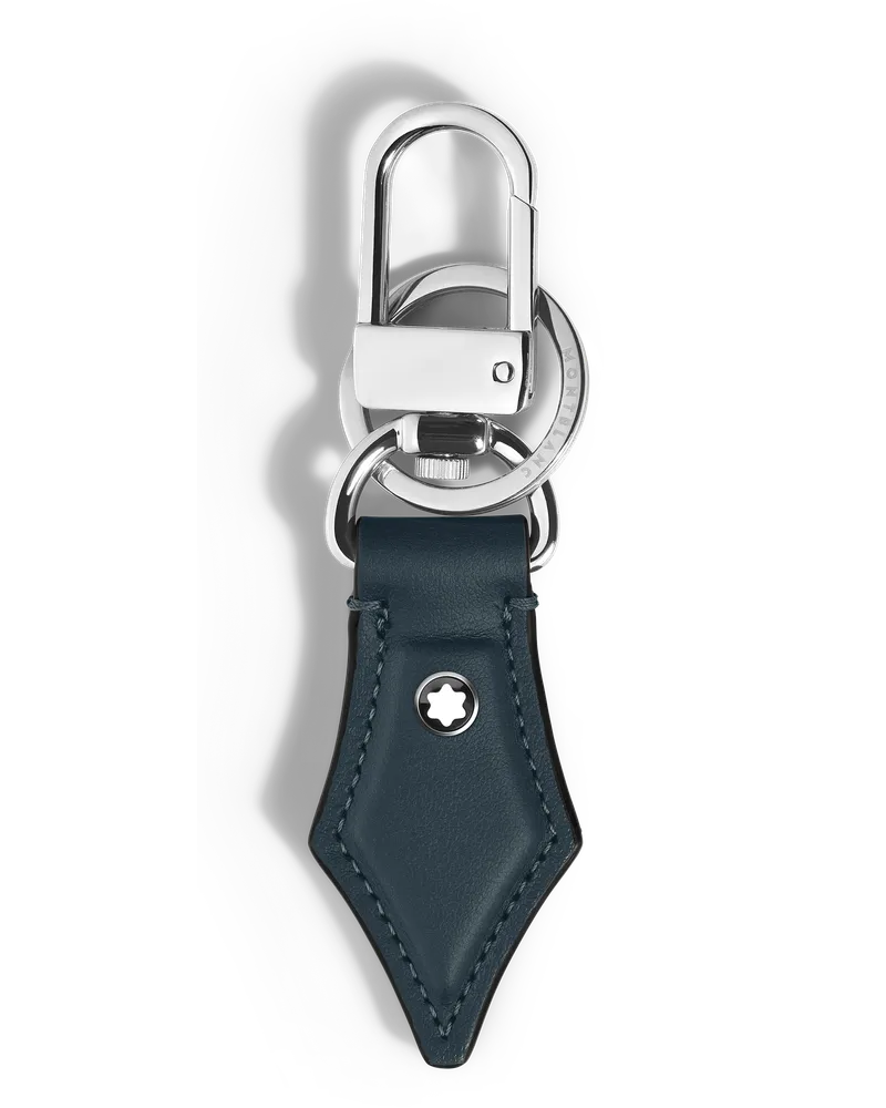Montblanc Schlüsselanhänger mit Federdetail aus Meisterstück Leder - Samtblau - Leder - MB220434 - Schlüsselringe & Schlüsseletuis Samtblau