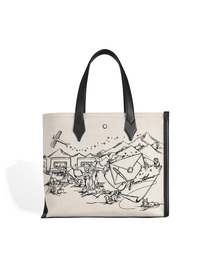Montblanc Happy Holidays Tragetasche - Elfenbein - Stoff und Leder - MB221235 - Tragetaschen Elfenbein
