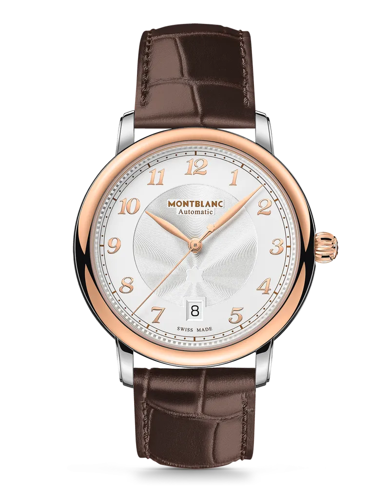 Montblanc Montblanc Star Legacy Automatic Date STAHL, 5N STAHL MIT GOLDENER KAPPE - MB128683 - Uhr 
