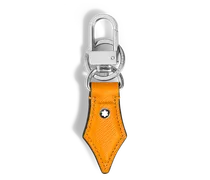 Schlüsselanhänger mit Federdetail aus Sartorial Leder - Safranorange - Leder - MB221512 - Schlüsselringe & Schlüsseletuis