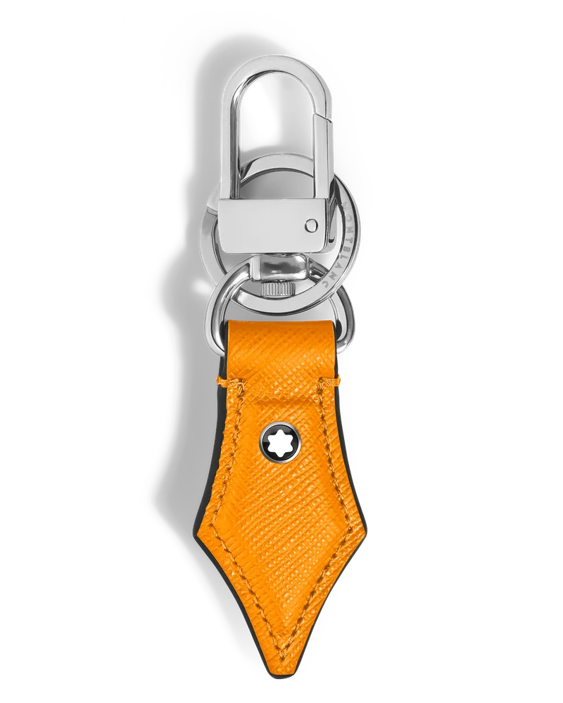 Montblanc Schlüsselanhänger mit Federdetail aus Sartorial Leder - Safranorange - Leder - MB221512 - Schlüsselringe & Schlüsseletuis Safranorange