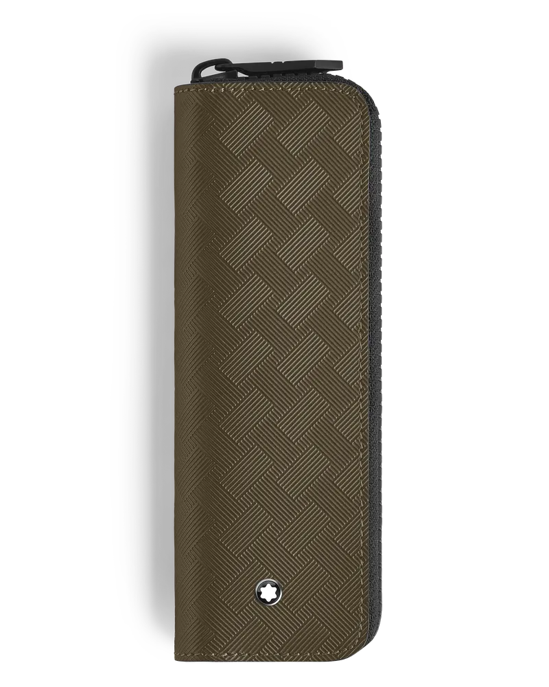 Montblanc Etui für 1 Schreibgerät mit Reißverschluss aus Extreme Leder - Khaki - Leder - MB221450 - Schreibgeräteetuis Khaki