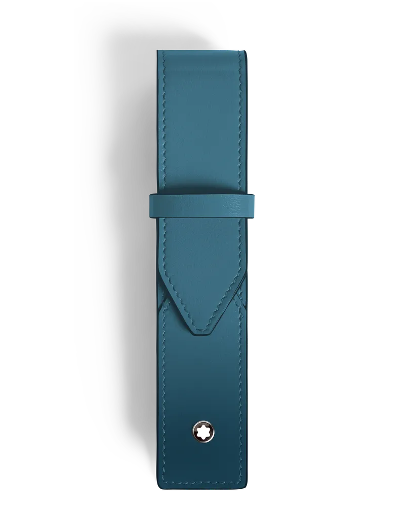 Montblanc Meisterstück Etui für 1 Schreibgerät - Rauchiges Sfumato-Blau - Leder - MB199260 - Schreibgeräteetuis Rauchiges