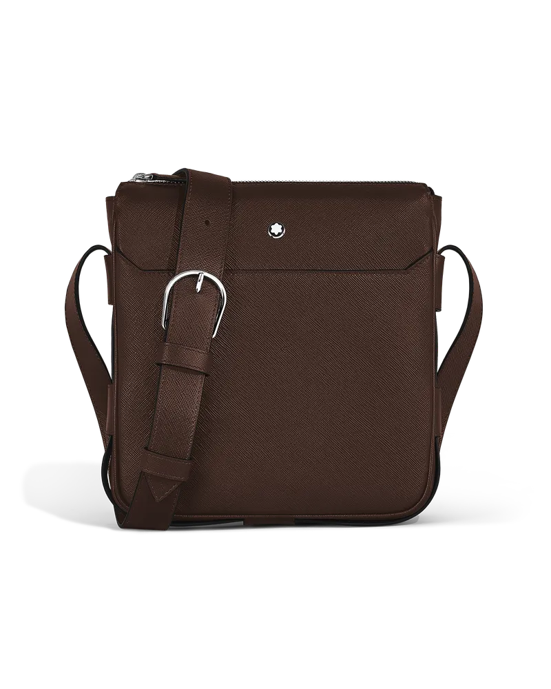 Montblanc Vertikale Messenger Bag aus Sartorial Leder - Ebenholz - Leder - MB222933 - Messenger Bags Ebenholz