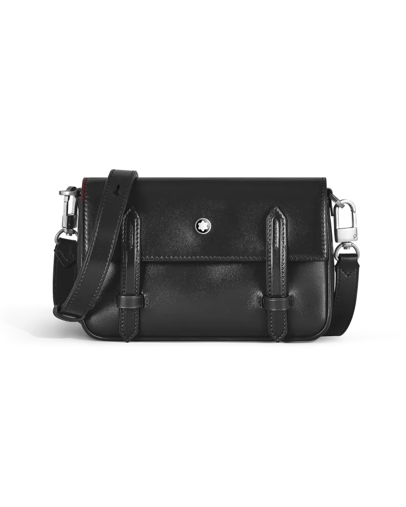 Montblanc Meisterstück Mini Messenger Bag - Schwarz - Leder - MB198785 - Messenger Bags Schwarz