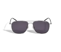 Quadratische Sonnenbrille mit silberfarbenem Titanrahmen - Silber - Titan - MB135562 - Sonnenbrillen