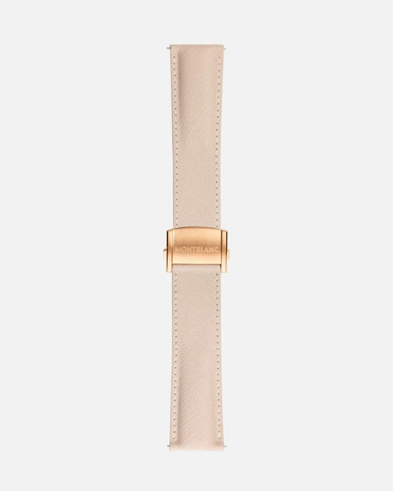 Montblanc Cremefarbenes Lederarmband - Riemen 
