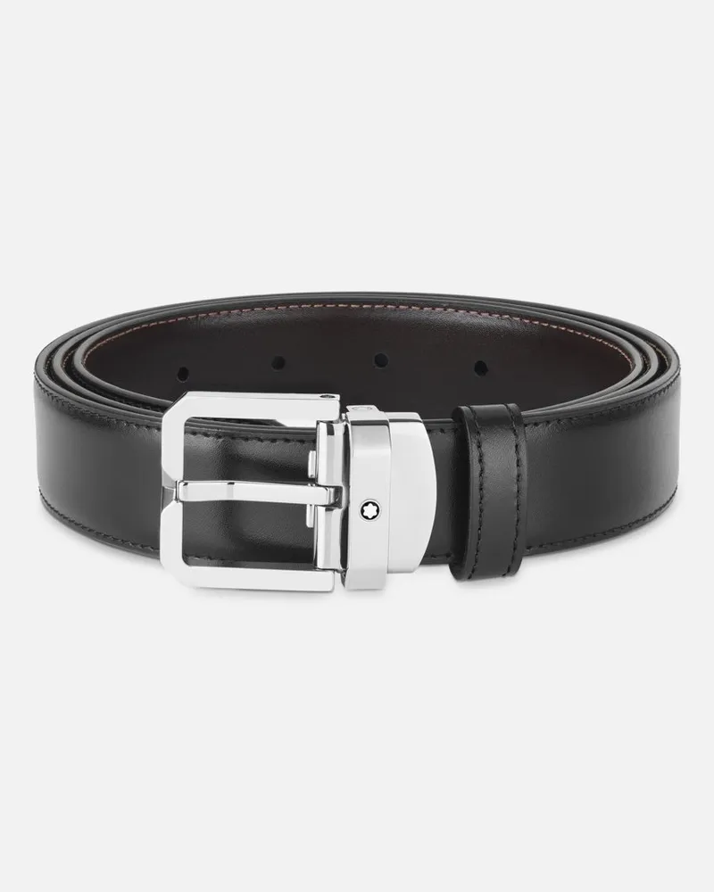 Montblanc Gürtel Aus Wendbarem Leder In Schwarz/braun, 30 Mm - Gürtel - Schwarz / Braun Schwarz