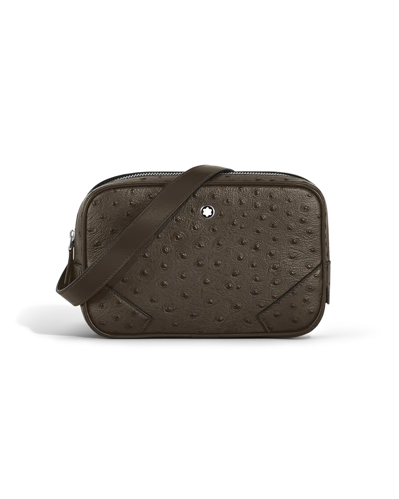 Montblanc Mini Umhängetasche aus Leder mit Straußenprägung - Khaki - Leder - MB220469 - Messenger Bags Khaki