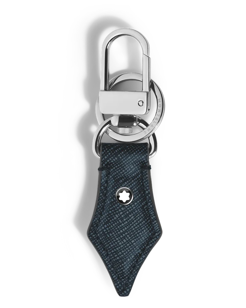 Montblanc Schlüsselanhänger in Spitzenform - Tweed-Blau - Leder - MB220358 - Schlüsselringe & Schlüsseletuis Tweed-blau
